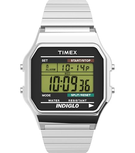 Amazon.com: Timex T80 34mm unisex-adult Watch – Silver-Tone with
